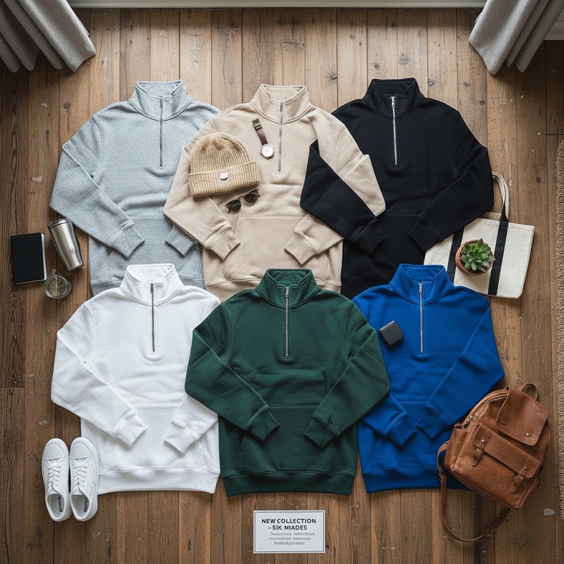 دورس مردانه نیم زیپ مدل Behbod-طوسی